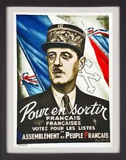 Poster retro gaulle d'occasion  L'Isle-sur-la-Sorgue