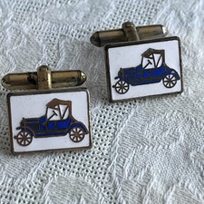 Vintage brass cufflinks for sale  LONDON
