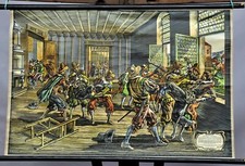 Schulwandkarte retro rollbild gebraucht kaufen  Berghülen