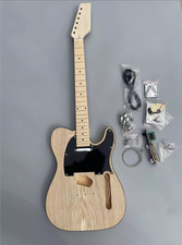 Kit de guitarra elétrica faça você mesmo para corpo de madeira de baixo estilo tele folheado 22 trastes 25,5 polegadas, usado comprar usado  Enviando para Brazil
