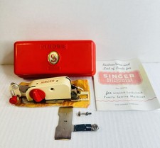 Estojo vermelho raro acessório para buraco de botão Singer 86718 haste baixa 221 222 201 99 66, usado comprar usado  Enviando para Brazil