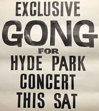 Gong hyde park for sale  EYE