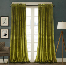 Olive velvet curtains for sale  Marion