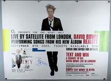 David bowie signed for sale  PRESTON
