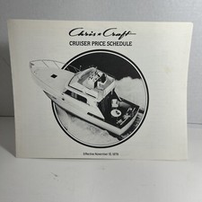 Usado, 1979 THE CHRIS CRAFT CRUISER CRONOGRAMA DE PREÇOS - Raro Original - Folheto de catálogo comprar usado  Enviando para Brazil