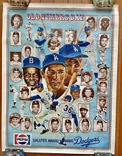 Usado, Póster publicitario de Los Dodgers Old Timers Day Pepsi 1979 Koufax Jackie Robinson segunda mano  Embacar hacia Argentina