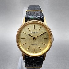 Relógio Orient Feminino 21mm Mostrador Dourado Banhado a Ouro Couro Redondo Nova Bateria Antigo comprar usado  Enviando para Brazil