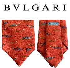 Gravata masculina Bvlgari CORAL barco iate à vela DAVID PIZZIGONI 100% SEDA feita na Itália comprar usado  Enviando para Brazil