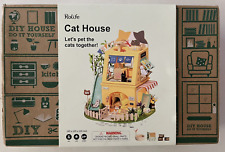 Kit de artesanato Rolife CAT HOUSE FAÇA VOCÊ MESMO 3D miniatura escala 1/24 DG149 99% completo comprar usado  Enviando para Brazil