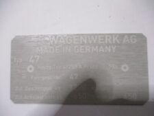 Typenschild schild posche gebraucht kaufen  Deutschland