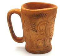 Caneca de cerâmica vintage com carneiro esculpido copo decorado Oriente Médio #CP331 comprar usado  Enviando para Brazil