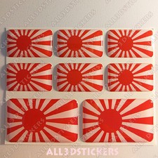 8 X 3D Adesivos Bandeira Com Cúpula Em Resina Sol Nascente Japão Adesivo Vinyl Decal comprar usado  Enviando para Brazil