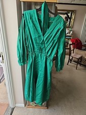 Raw silk green for sale  NEWTON ABBOT