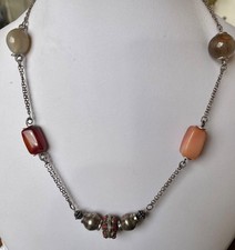 Halskette silber edelstein gebraucht kaufen  Berlin