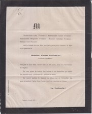 1878 death vincent d'occasion  Expédié en Belgium