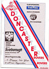 Doncaster rovers scarborough for sale  NORTHAMPTON