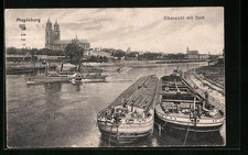 Pocztówka Magdeburg, widok Elöb z katedrą  na sprzedaż  Wysyłka do Poland