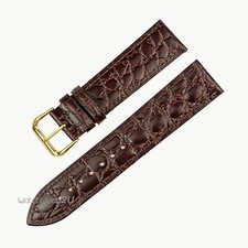 Pulseira de relógio de pulso de couro granulado de crocodilo fina fivela de pino comprar usado  Enviando para Brazil