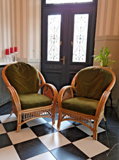 Paire fauteuils osier d'occasion  Busigny