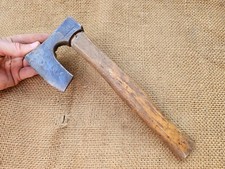 MINI PEQUENO MACHADO VIKING BARBUDO VINTAGE ESCULTURA EM MADEIRA MACHADO TOMAHAWK comprar usado  Enviando para Brazil