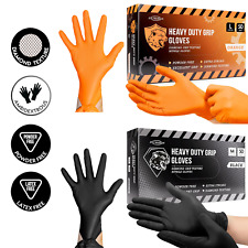 Luvas de nitrilo grossas resistentes aderência de diamante - Mecânico, tatuagem, industrial 8,5 g comprar usado  Enviando para Brazil