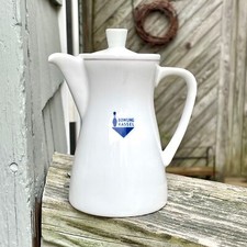 Usado, Cafeteira de porcelana branca 6" Kassel Bowling Weiden Alemanha com tampa comprar usado  Enviando para Brazil