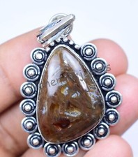 54.60 KT Botswana Agata Gemma 925 Pendente Argento Sterling Gioielli Certificato na sprzedaż  Wysyłka do Poland