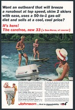 Motor de popa 1965 Johnson print ad 33 hp Sea-Horse comprar usado  Enviando para Brazil