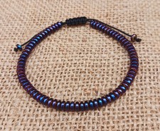 Purple hematite rondelle for sale  STOCKPORT