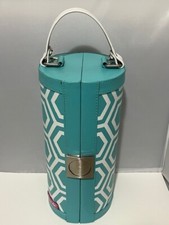 HTF NLA Origami Coruja Barra de Joias Móvel Caixa de Viagem Azul-petróleo Excelente Estado Usado *alça substituída comprar usado  Enviando para Brazil