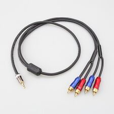 4n OFC 3,5mm macho para 4 machos cabo adaptador de áudio RCA, cabo divisor de áudio estéreo comprar usado  Enviando para Brazil
