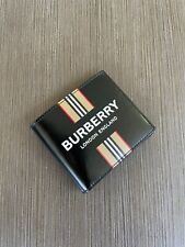 Carteira dupla de couro Burberry autêntica com logotipo, usado comprar usado  Enviando para Brazil