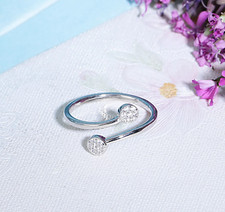 Faixa bem aberta estilo bypass diamante cultivado em laboratório corte redondo em platina sólida 950 comprar usado Faixa bem aberta estilo bypass diamante cultivado em laboratório corte redondo em platina sólida 950 comprar usado  Enviando para Brazil