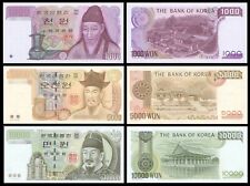Coreia do Sul P-47,51,52 1000+5000+10000 Won 3 peças conjunto UNC comprar usado  Enviando para Brazil