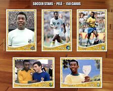 Pelé 1957 1958 até 2017 - 150 cartas estrelas do futebol Pelé no Santos Cosmos Brasil comprar usado  Brasil 
