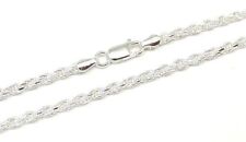CORRENTE DE CORDA ITALIANA PRATA 925 CORTE DIAMANTE 3MM 18" comprar usado  Enviando para Brazil