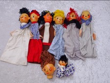 Usado, 8 X DDR Design Sonneberger Teatro de Marionetes de Mão com Cabeça de Madeira - Vintage comprar usado  Enviando para Brazil