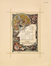Tipografía decorativa y diseño impreso 1891 intercambio de patrones gráficos #E645 segunda mano  Embacar hacia Mexico