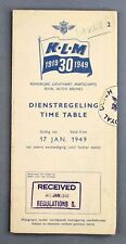 Klm timetable january for sale  BRIGHTON
