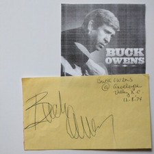 Buck owens signed for sale  Las Vegas