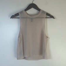 Usado, Regata feminina de malha carbono 38 sem mangas treino atlético roupa ativa comprar usado  Enviando para Brazil