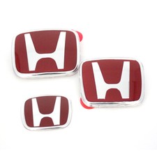 3 peças HONDA CIVICSedan genuíno 4Dr 22-26EMBLEMA EMBLEMA VERMELHO DIANTEIRO E TRASEIRO comprar usado  Enviando para Brazil