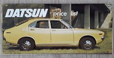Datsun price list for sale  BOURNE
