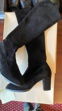 Tolle schwarze lederstiefel gebraucht kaufen  Troisdorf