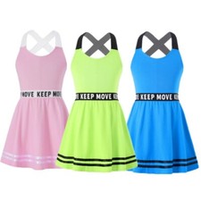 Vestido de tênis atlético infantil feminino golfe esporte 2 peças roupas linha A roupas ativas, usado comprar usado  Enviando para Brazil
