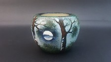 Usado, Excelente Art Deco 1930 Ânfora Tcheco Pequeno Redondo Moonlit Vaso Posy de Madeira comprar usado  Enviando para Brazil