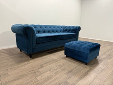 Chesterfield velvet seater for sale  BOSTON