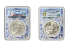 Moeda de prata 1964 Japão 1000 ienes Olimpíadas PCGS MS 63 NAGOYA City etiqueta especial comprar usado  Enviando para Brazil