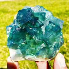 Amostra mineral de cristal de quartzo fluorita cúbica verde natural 379 g comprar usado  Enviando para Brazil