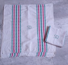 Torchons lin monogrammé d'occasion  Beaumont-de-Lomagne